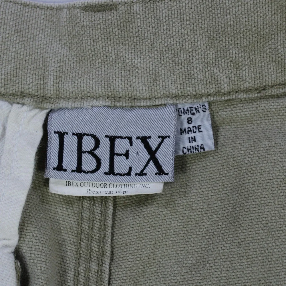 Ibex Vintage High-Waisted Canvas Cotton Shorts for Women, Size 8 - Picture 4 of 6